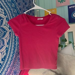 Ribbed Hot Pink Top